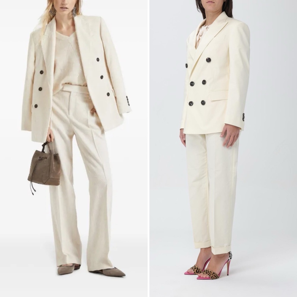 Isabel Marant Cotton Wool Blend Blazer Jacket in Ivory Size 42 (XL US)